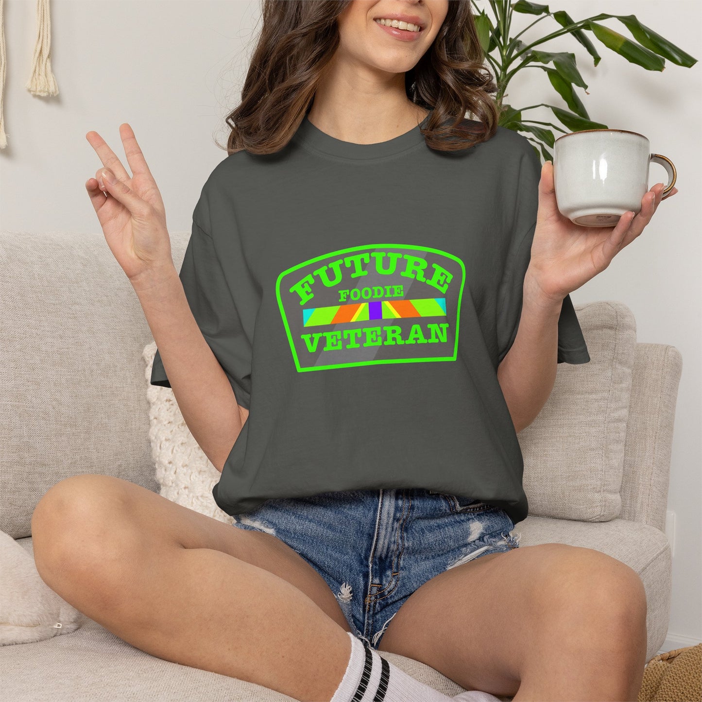 L.O.E.F Future Foodie Veteran Tee Shirt  (Neon Green)