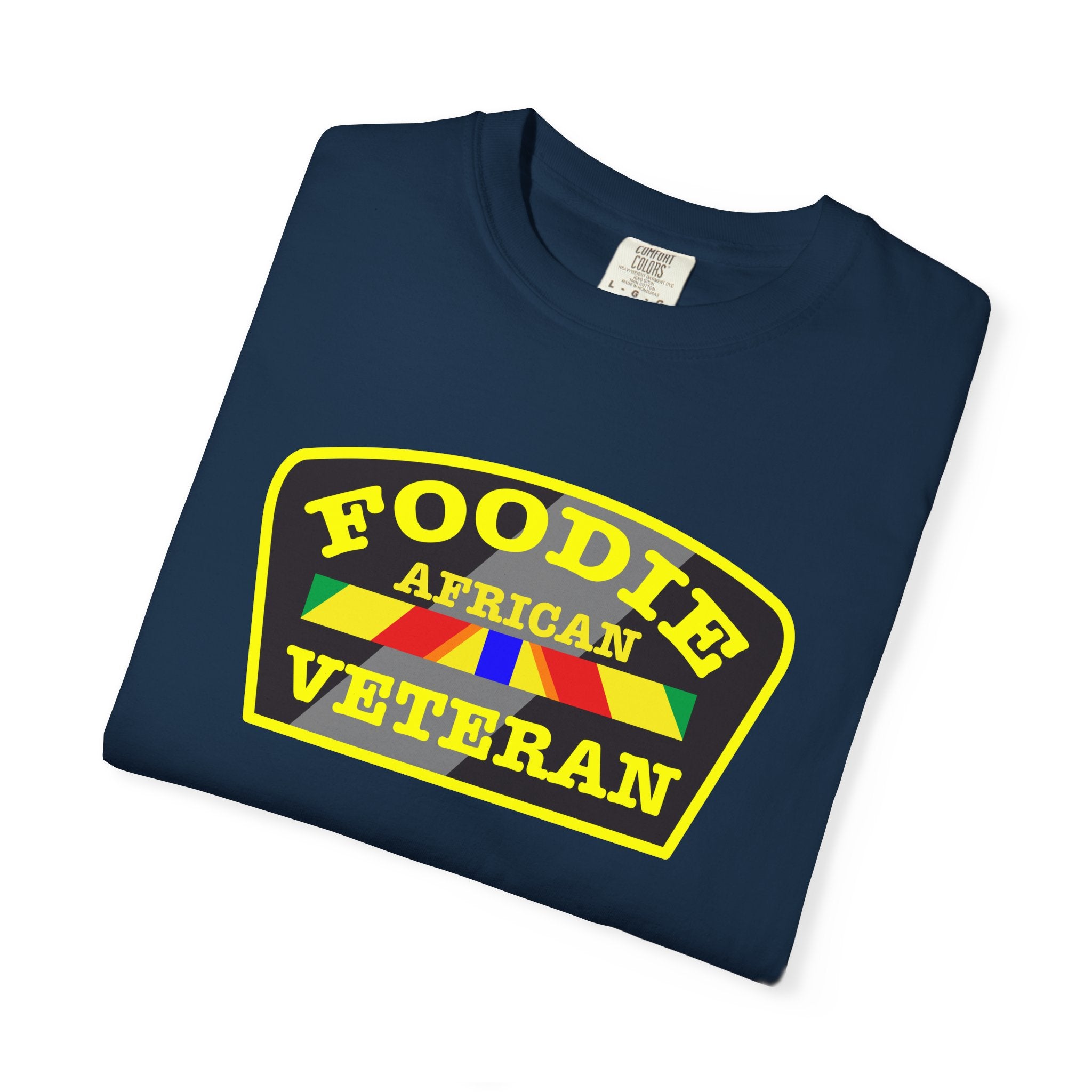 L.O.E.F Foodie Veteran AFRICAN Unisex Tee Shirt (Yellow)