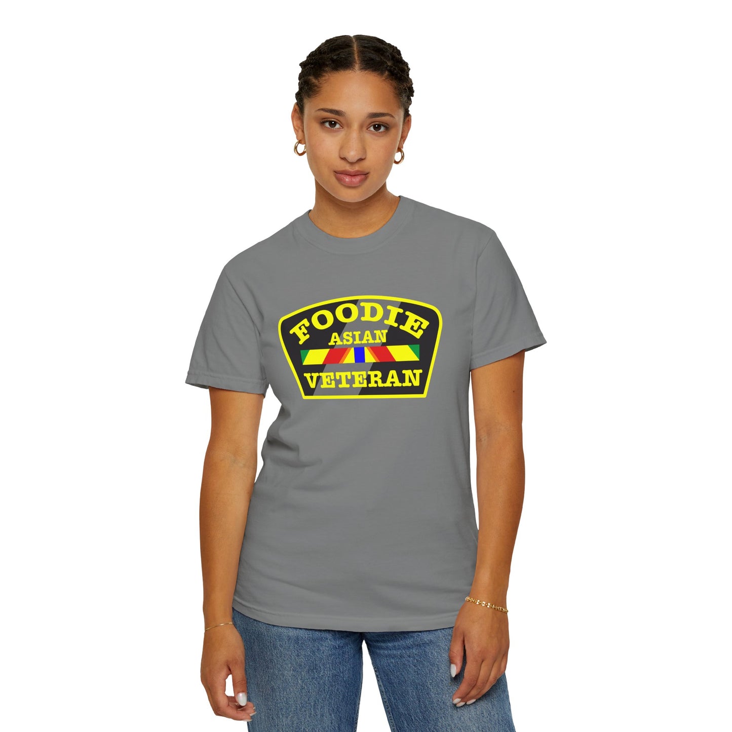 L.O.E.F Foodie Veteran ASIAN Unisex Tee Shirt (Yellow)