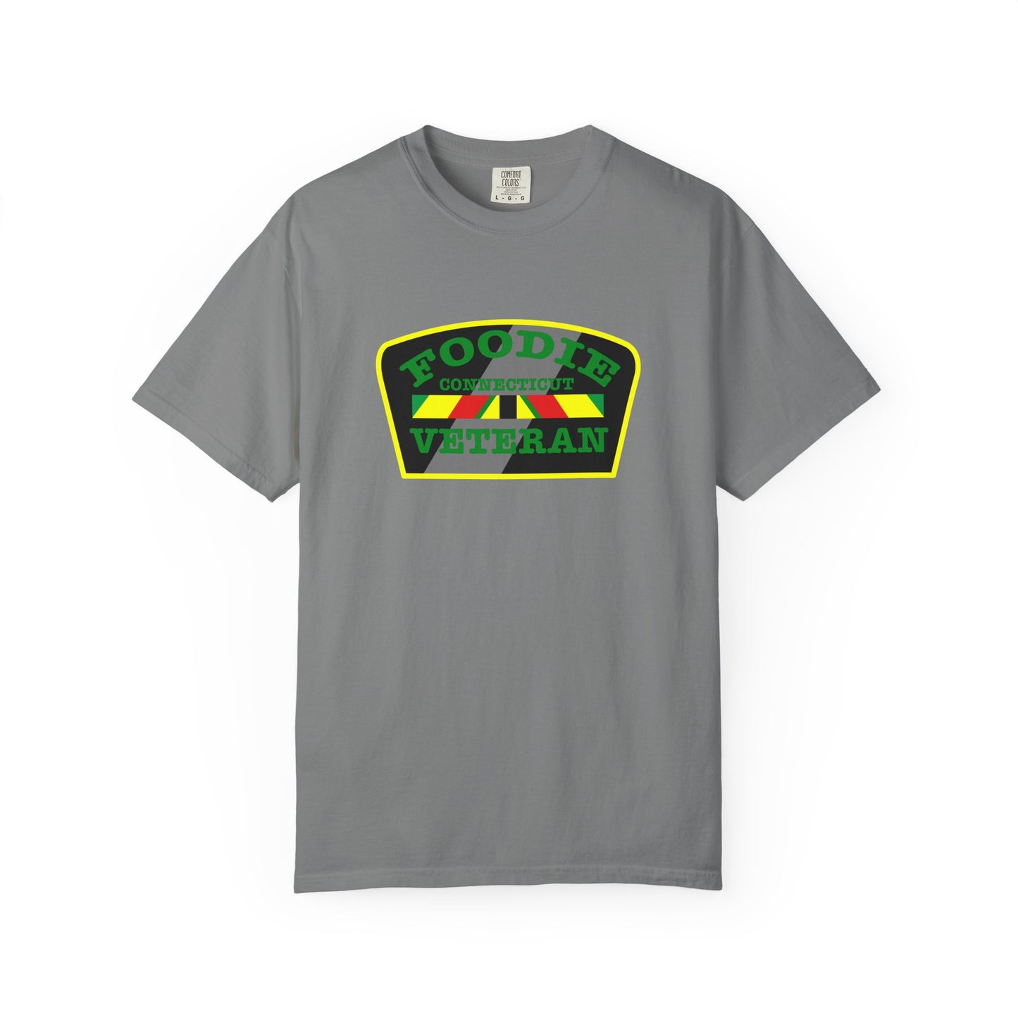 L.O.E.F Foodie Veteran CONNECTICUT Unisex Tee Shirt (Green)