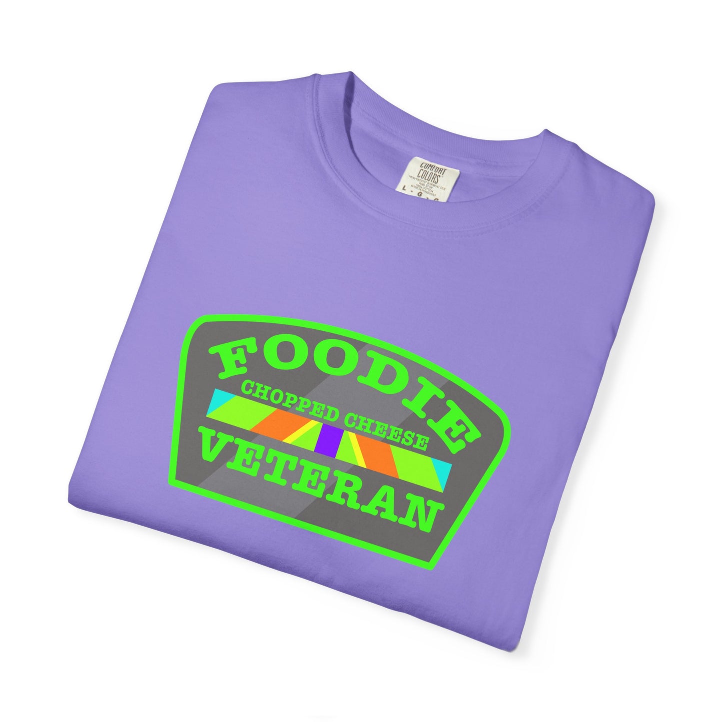 L.O.E.F Foodie Veteran Chopped Cheese Unisex Tee Shirt (Neon Green)