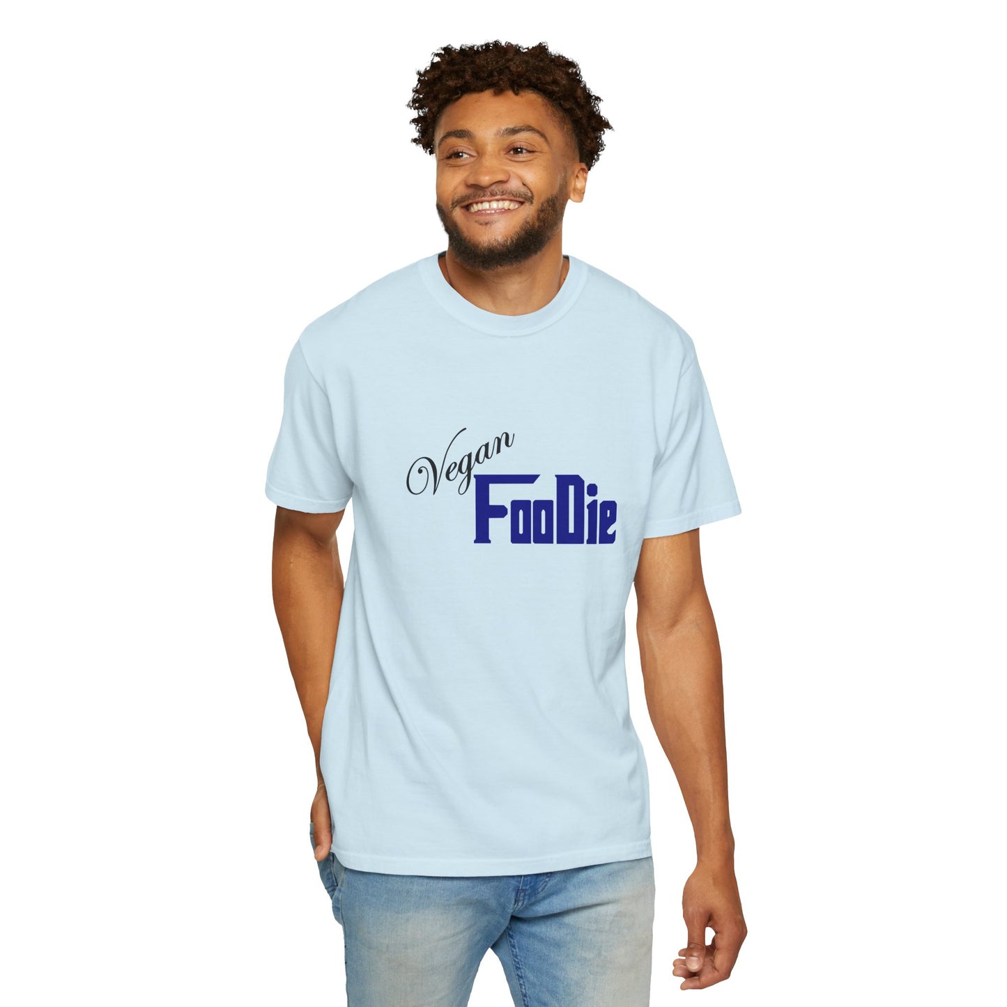 L.O.E.F Unisex Vegan Foodie Tee Shirt (Dark Blue)
