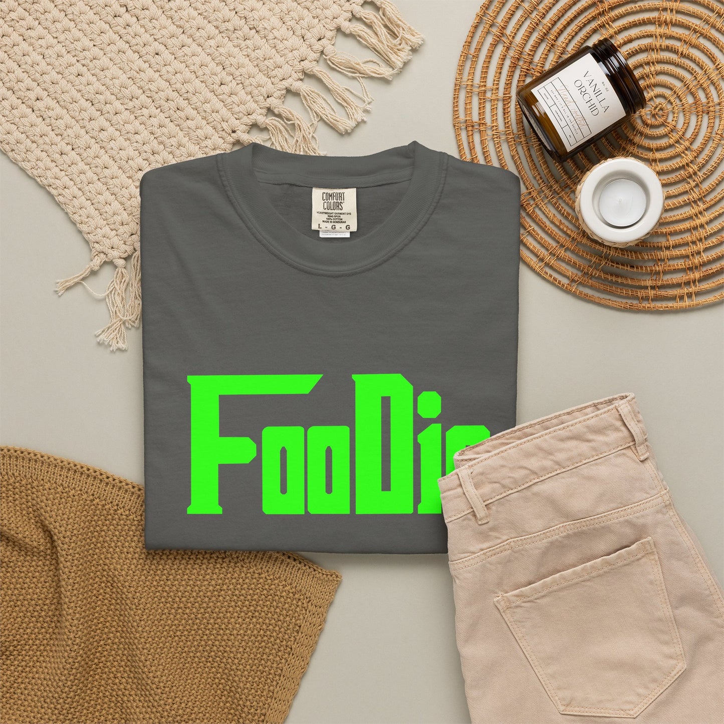 L.O.E.F Foodie Unisex Tee Shirt (Neon Green)