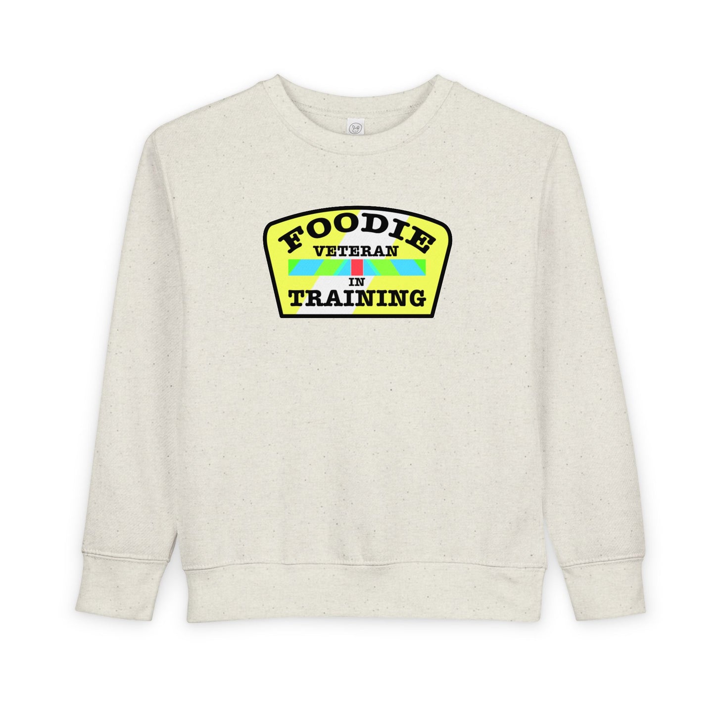 L.O.E.F Foodie Veteran In Training Toddler Sweatshirt (Black and Yellow)
