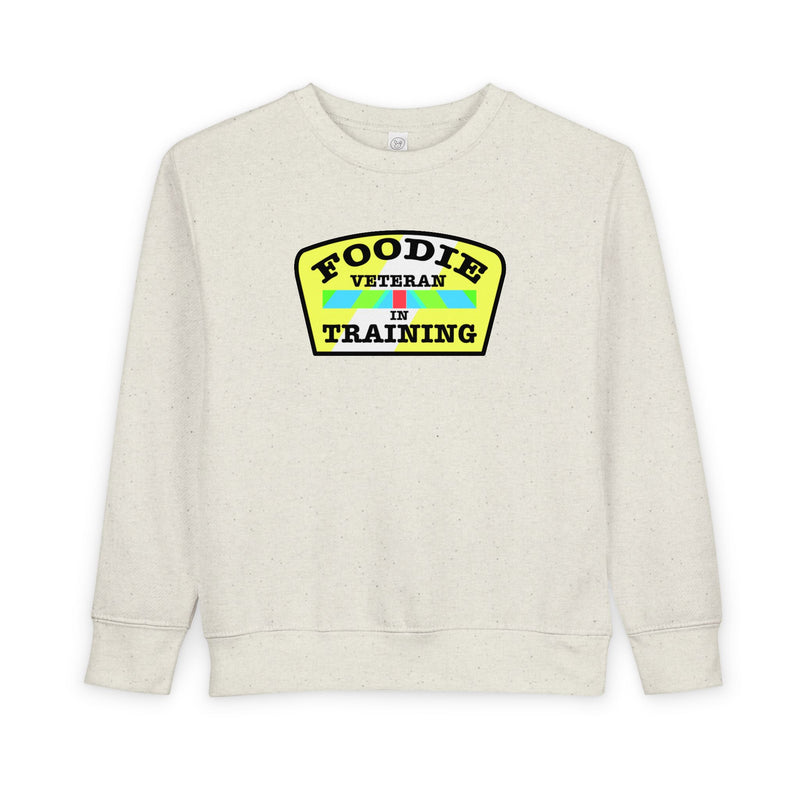 L.O.E.F Foodie Veteran In Training Toddler Sweatshirt (Black and Yellow)