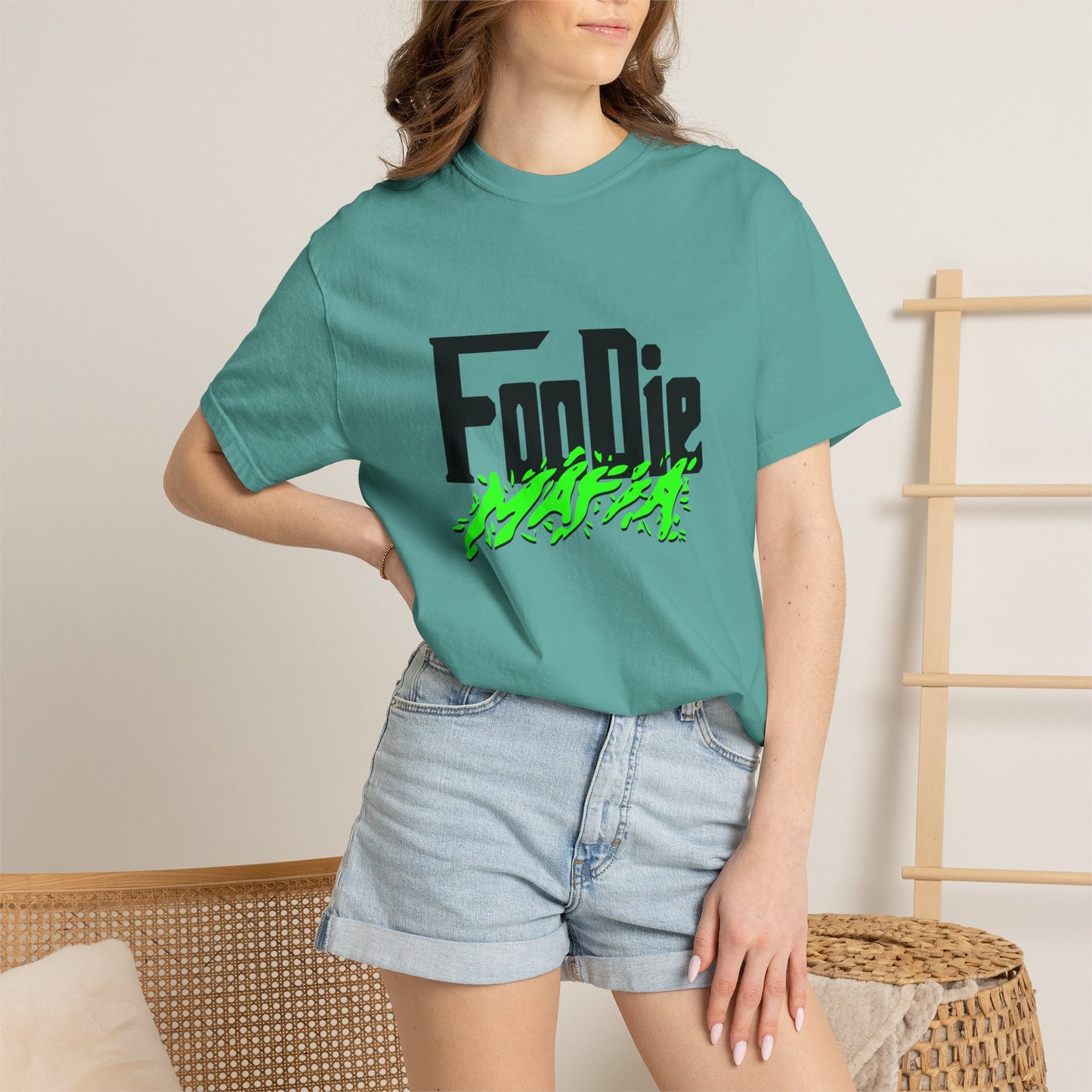 L.O.E.F Foodie Mafia Tee Shirt (Neon Green)