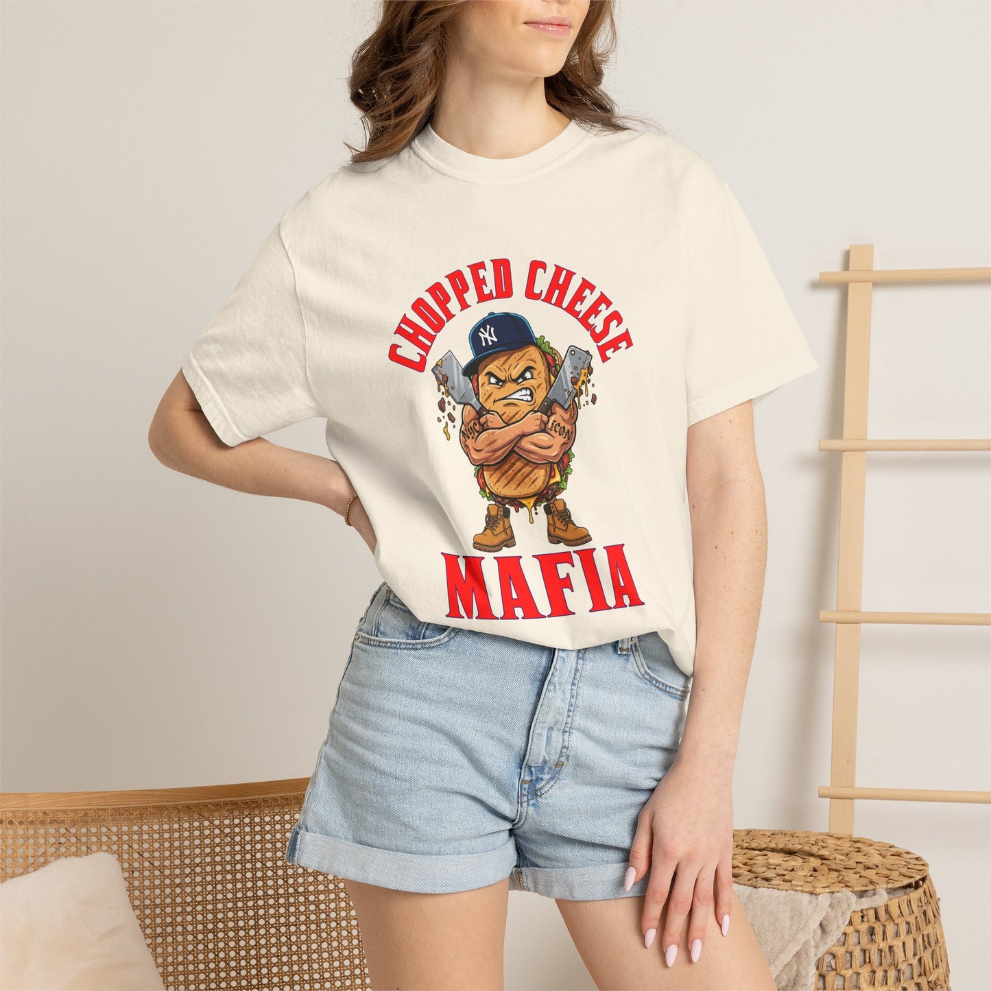 L.O.E.F Mafia Chopped Cheese Unisex Tee Shirt (Red)