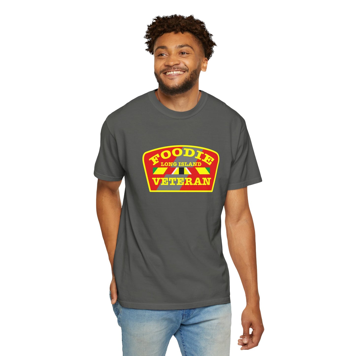 L.O.E.F Foodie Veteran Long Island Unisex Tee Shirt (Yellow)