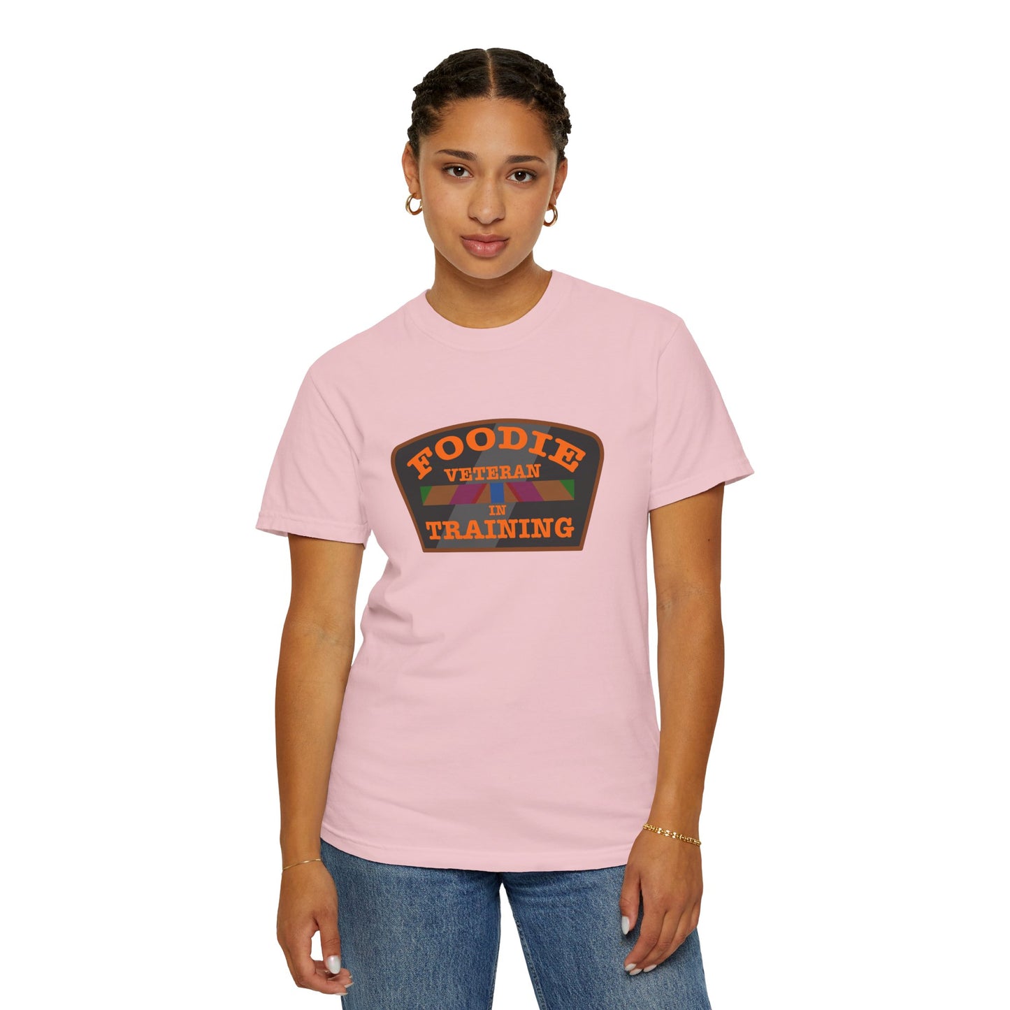 L.O.E.F Foodie Veteran IN TRAINING Unisex Tee Shirt (Orange)