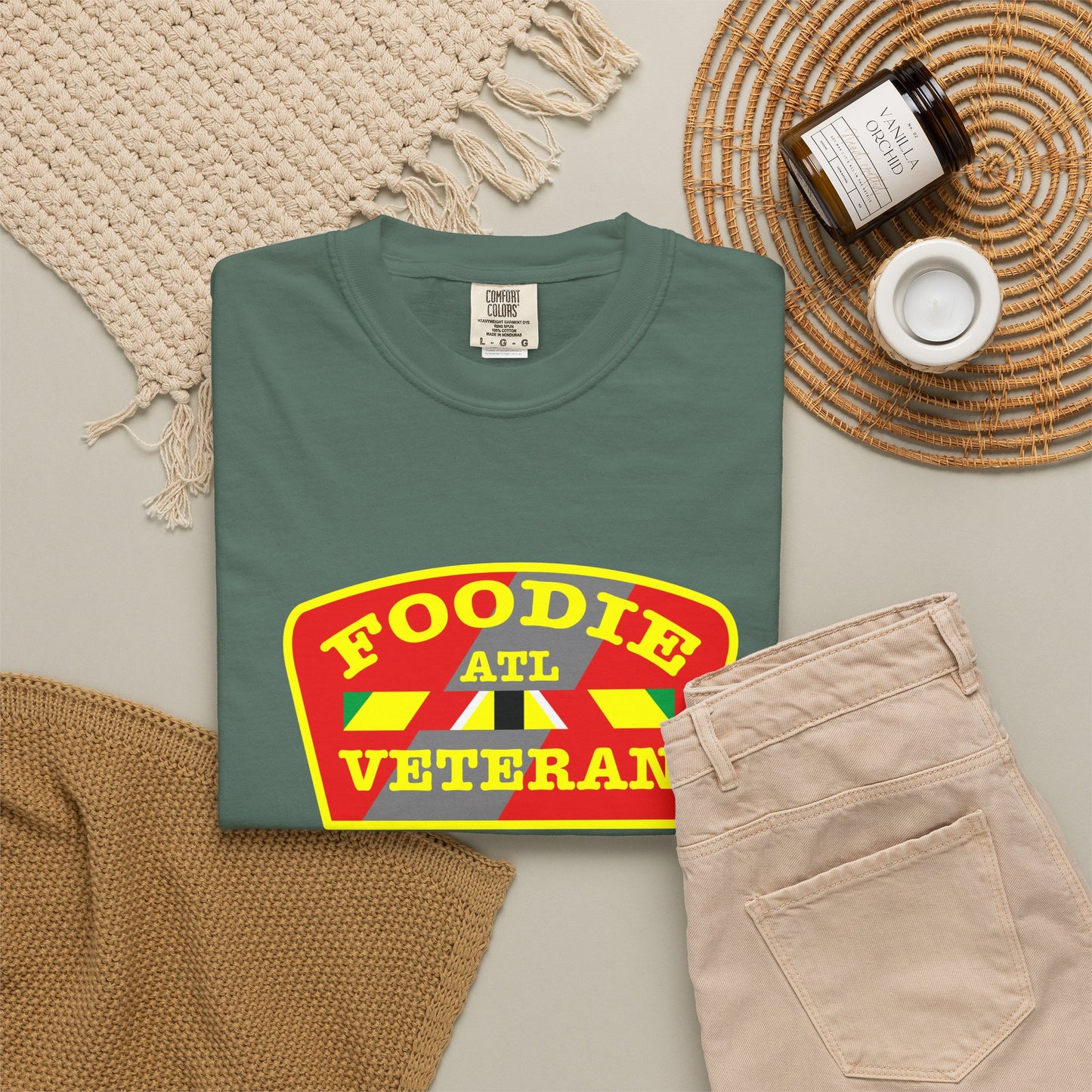 L.O.E.F Foodie Veteran ATL Unisex Tee Shirt (Yellow)