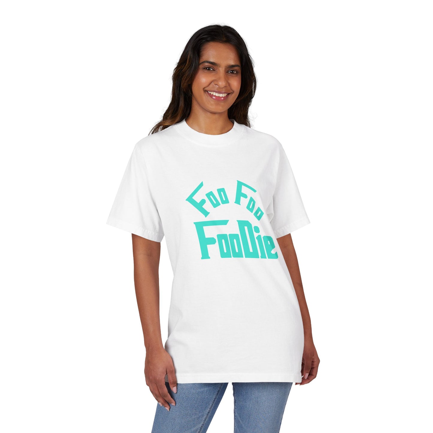 L.O.E.F Unisex FOO FOO FOODIE Tee Shirt (Turquoise)