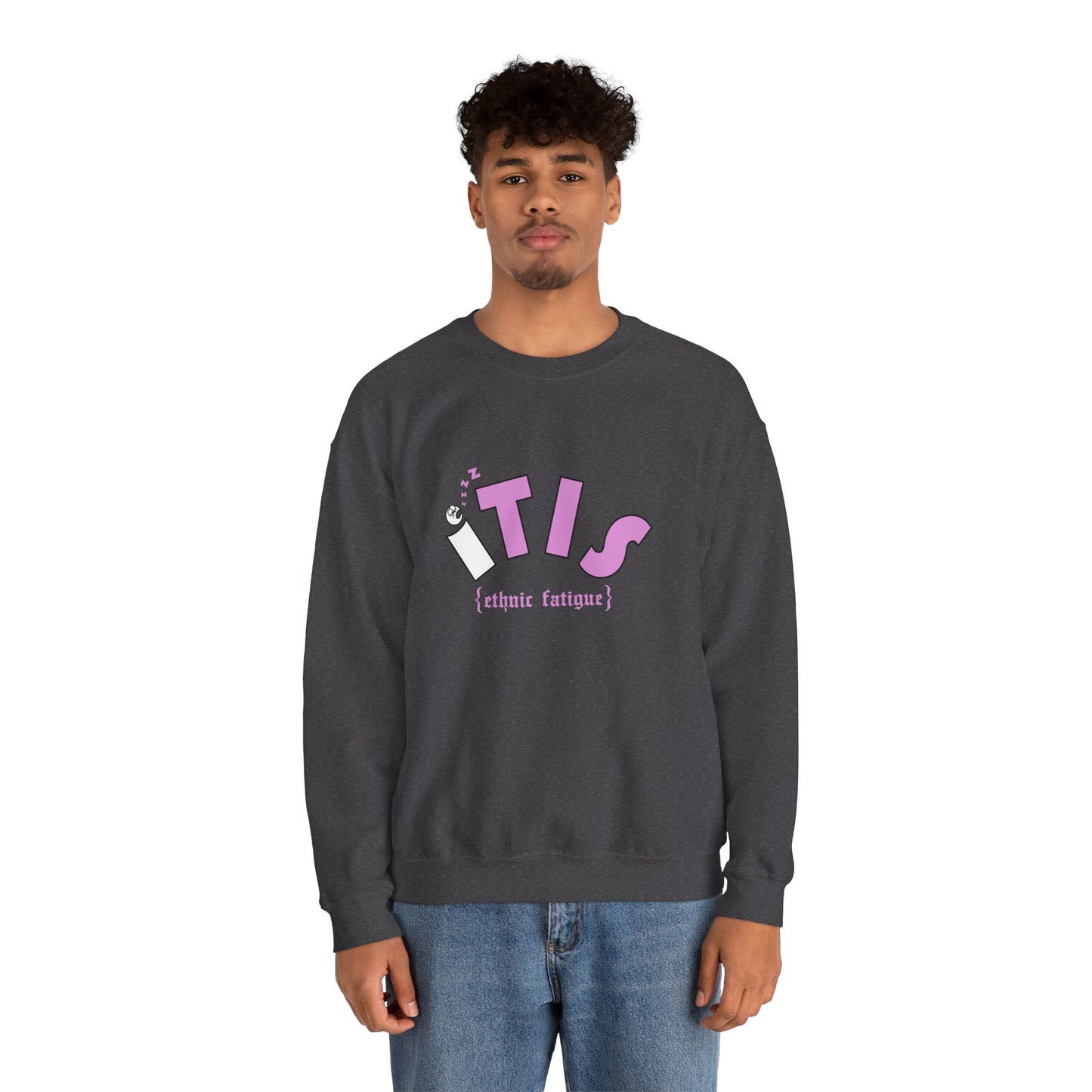 L.O.E.F ITIS Unisex Sweatshirt (White and Pink)