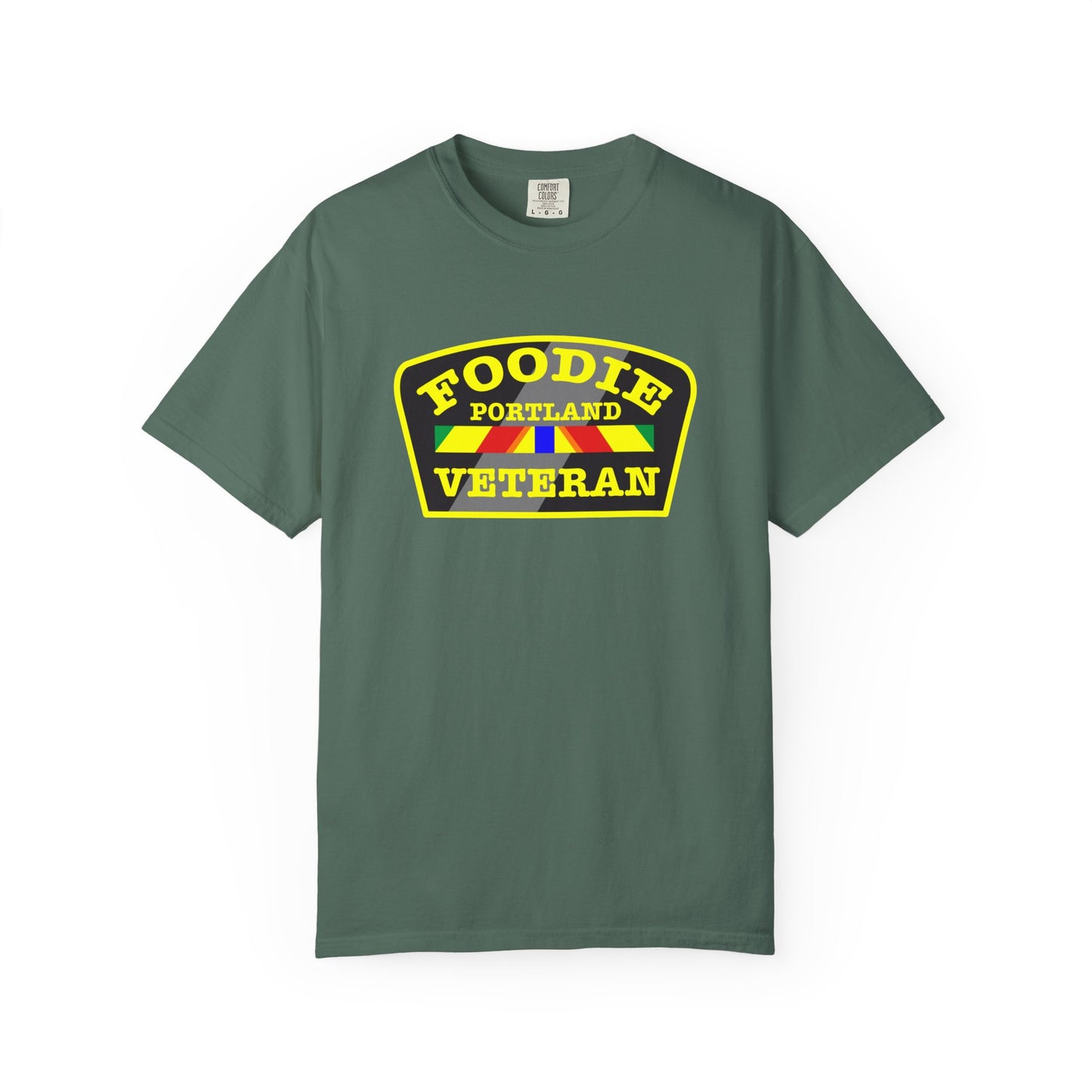 L.O.E.F Foodie Veteran PORTLAND Unisex Tee Shirt (Yellow)
