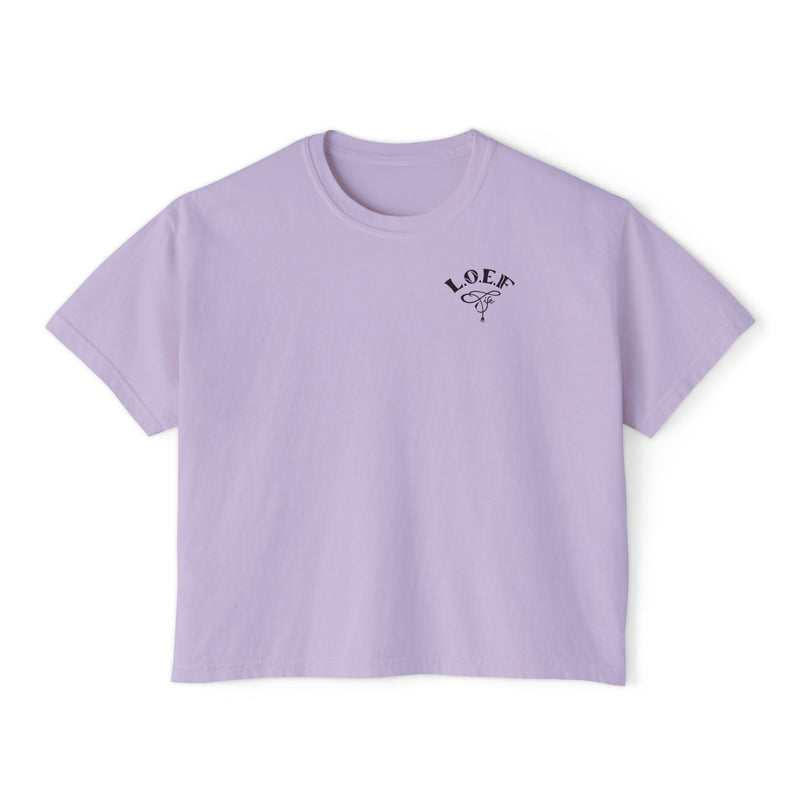 L.O.E.F Foodie 4Life Certified Boxy Tee (Fuchsia)