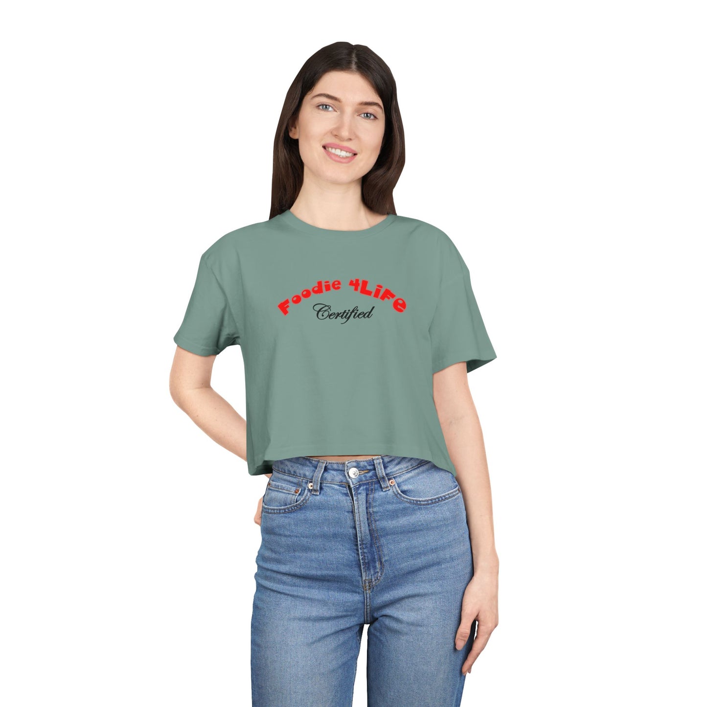 L.O.E.F Foodie 4Life Certified Crop Tee (Fiery Red)