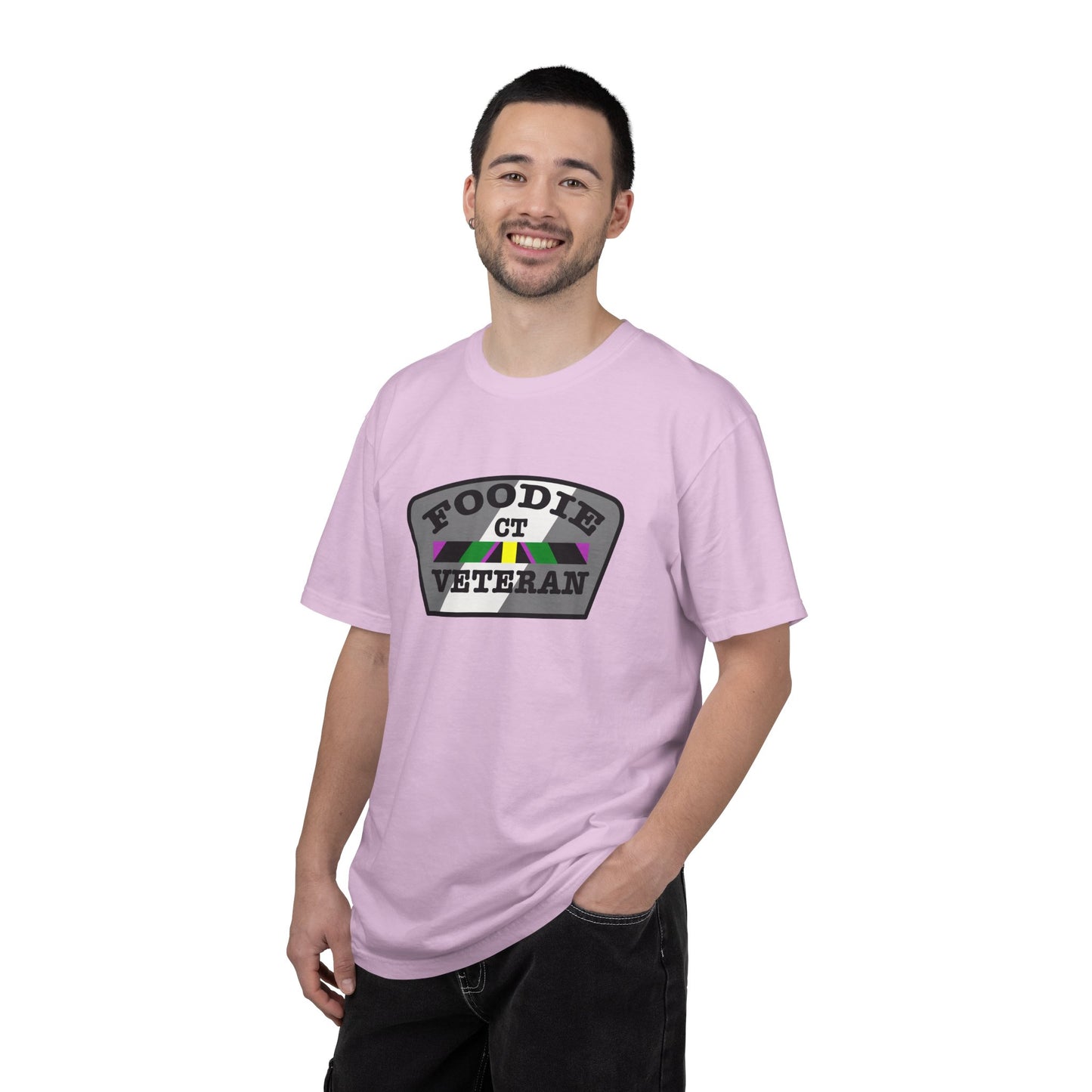 L.O.E.F Foodie Veteran CT Unisex Tee Shirt (Gray)