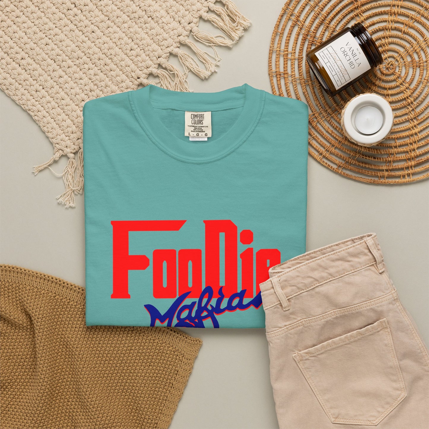 L.O.E.F Red Foodie Mafia Unisex Tee shirt (Dark Blue)