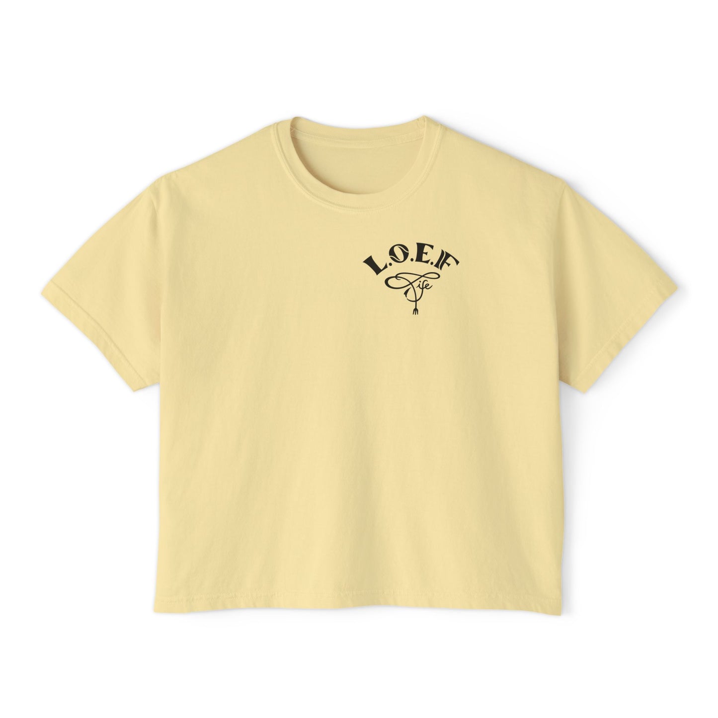 L.O.E.F Foodie 4Life Vegan Boxy Tee (Violet)