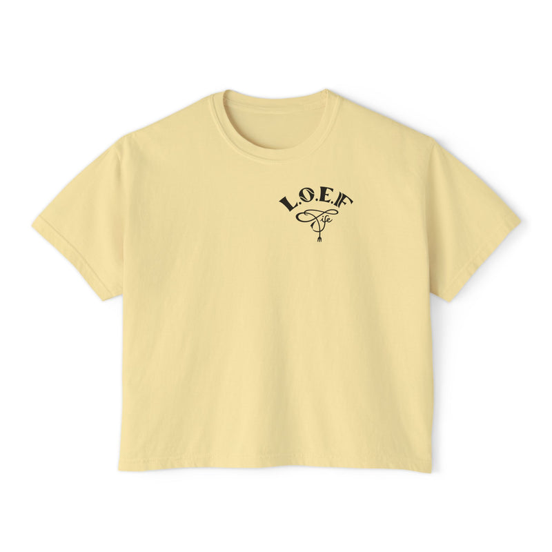 L.O.E.F Foodie 4Life Vegan Boxy Tee (Violet)