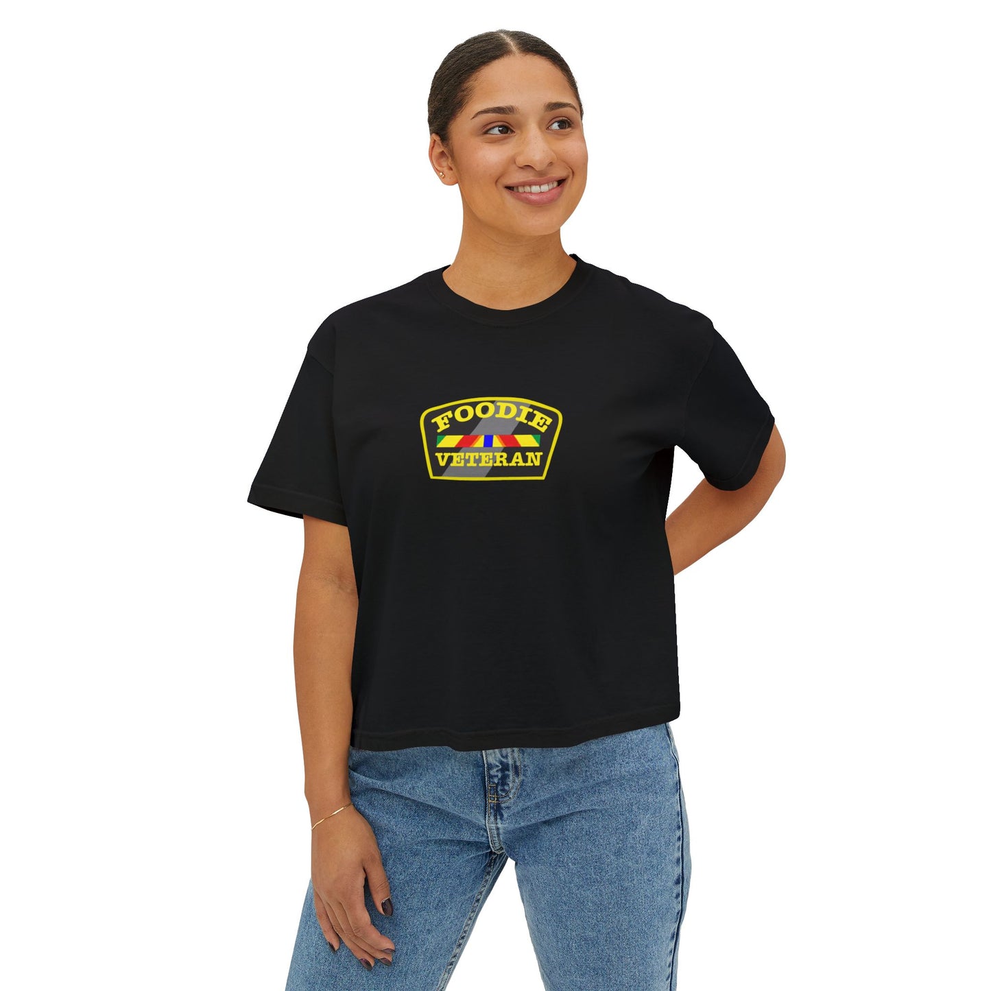L.O.E.F Foodie Veteran Women Boxy Tee