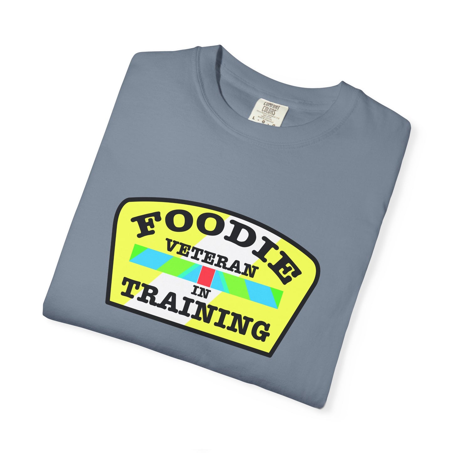 L.O.E.F Foodie Veteran IN TRAINING Unisex Tee Shirt (Yellow and Black)
