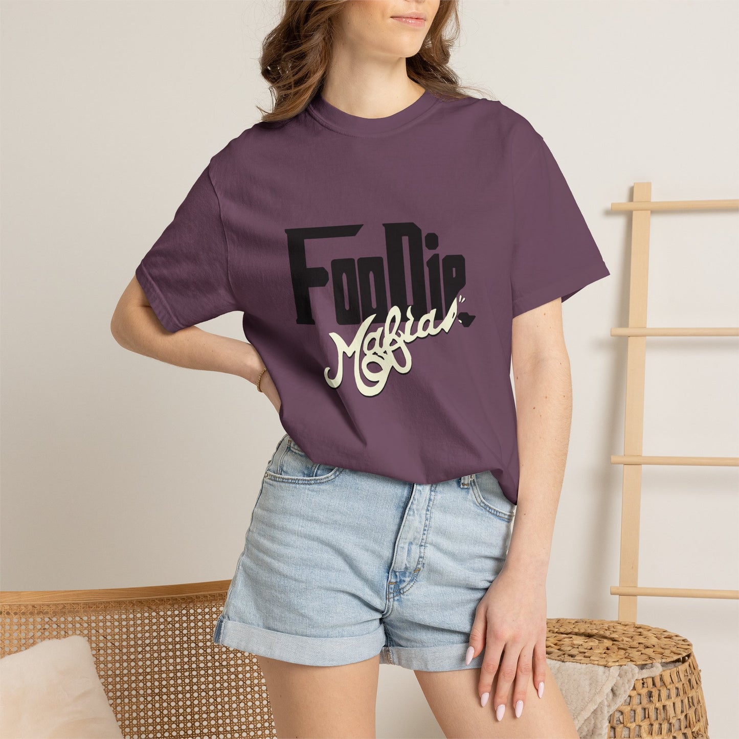 L.O.E.F Foodie Mafia Unisex Tee Shirt (Cream)