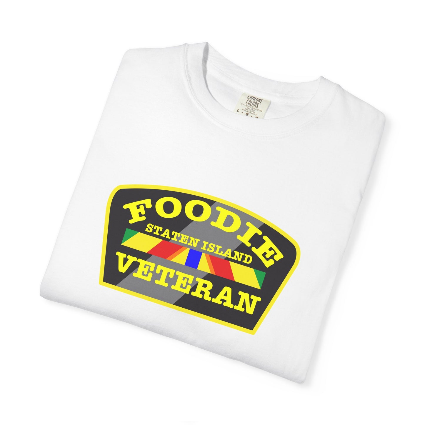 L.O.E.F Foodie Veteran STATEN ISLAND Unisex Tee Shirt (Yellow)