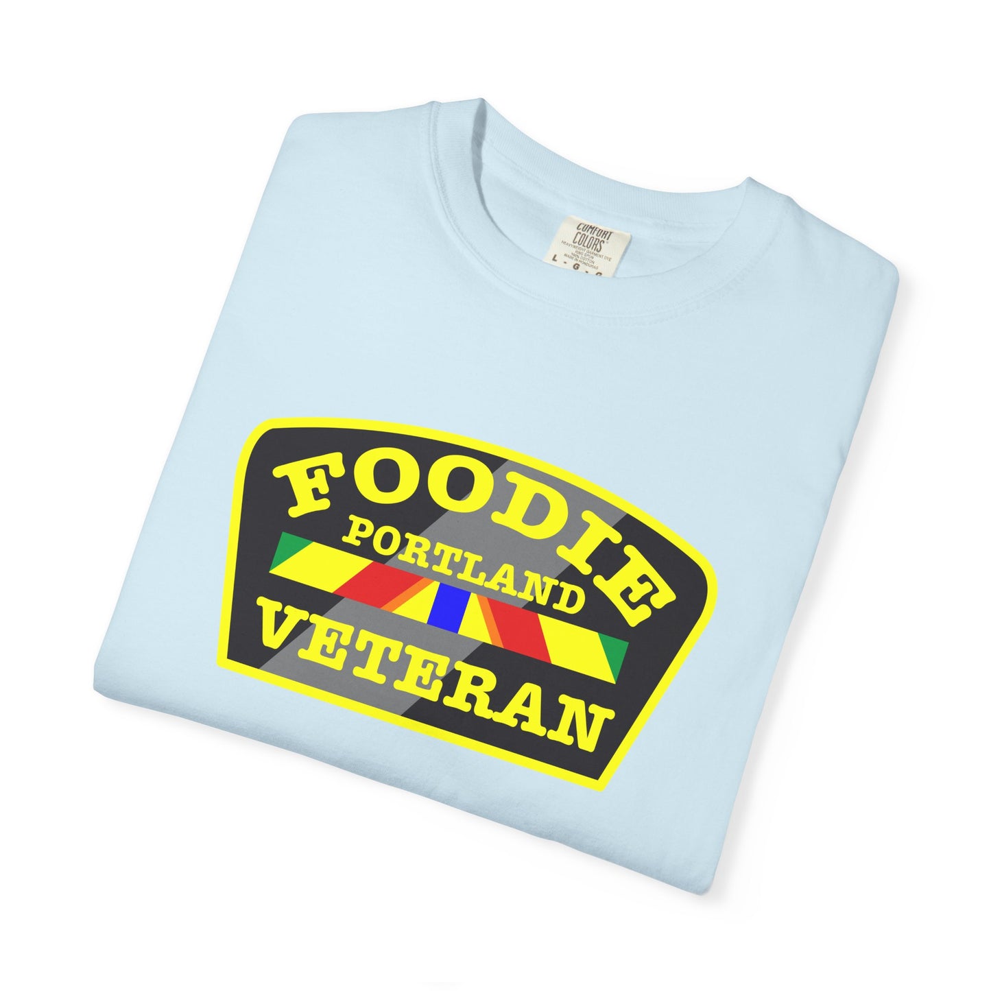 L.O.E.F Foodie Veteran PORTLAND Unisex Tee Shirt (Yellow)