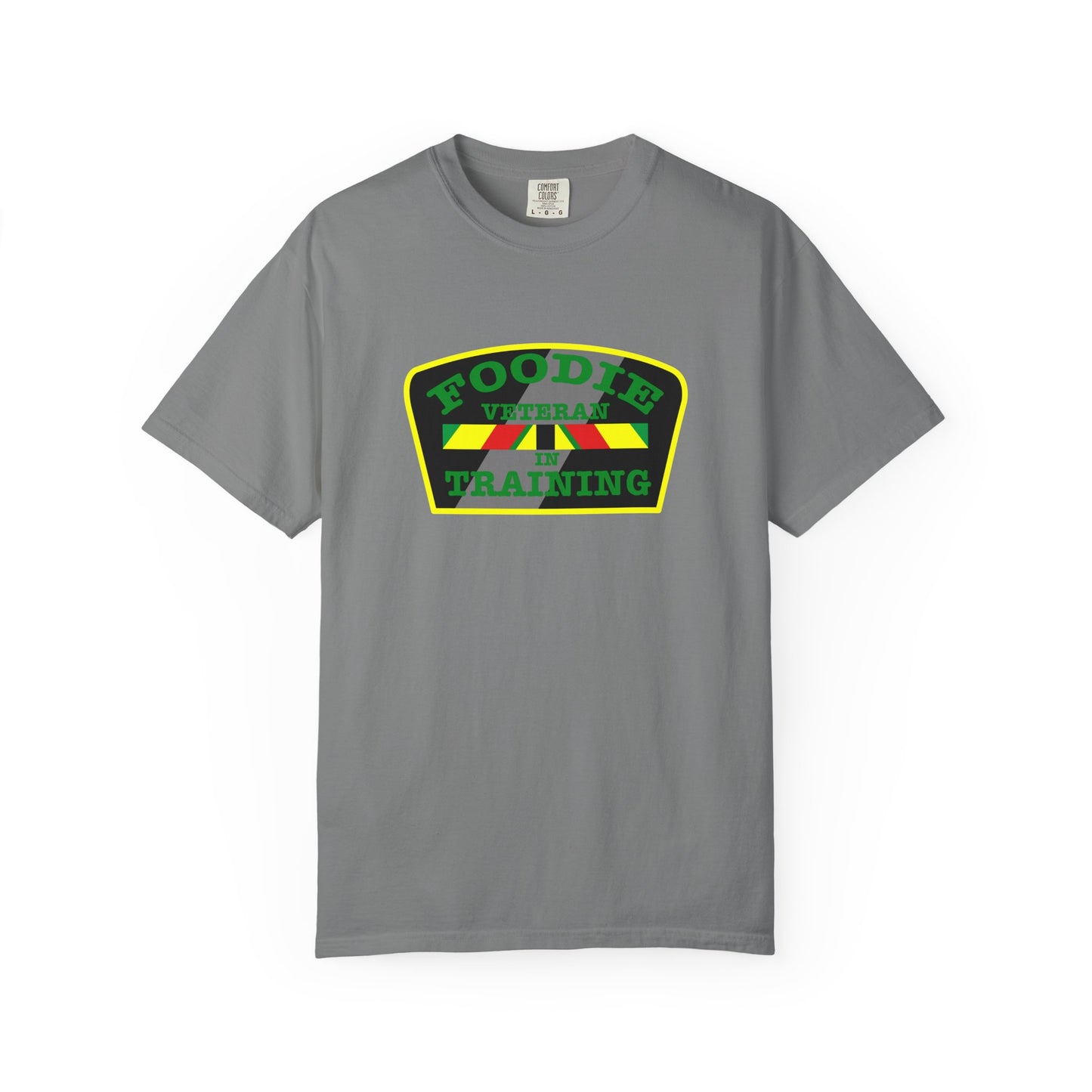 L.O.E.F Foodie Veteran IN TRAINING Unisex Tee Shirt (Green)