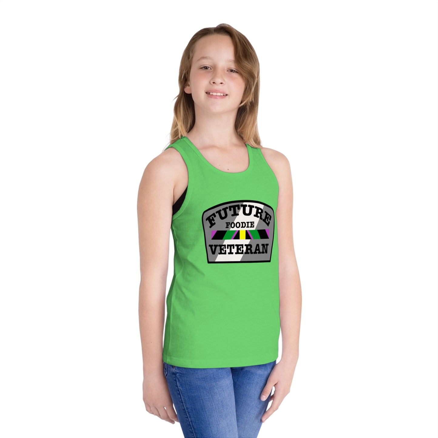 L.O.E.F Future Foodie Veteran Kids Tank Top (Gray)