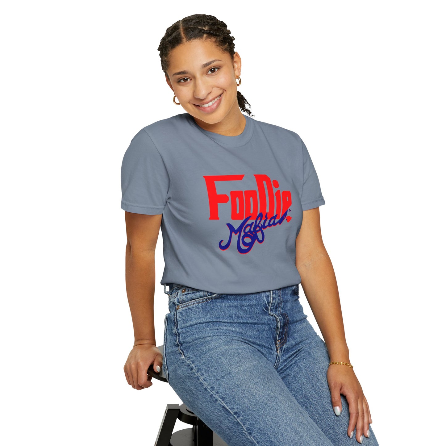 L.O.E.F Red Foodie Mafia Unisex Tee shirt (Dark Blue)