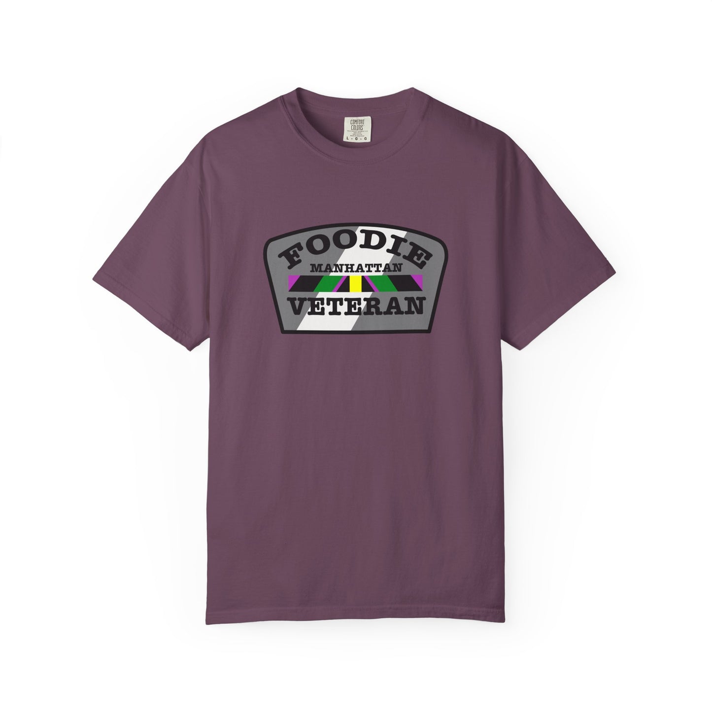 L.O.E.F Foodie Veteran Manhattan Unisex Tee Shirt (Gray)