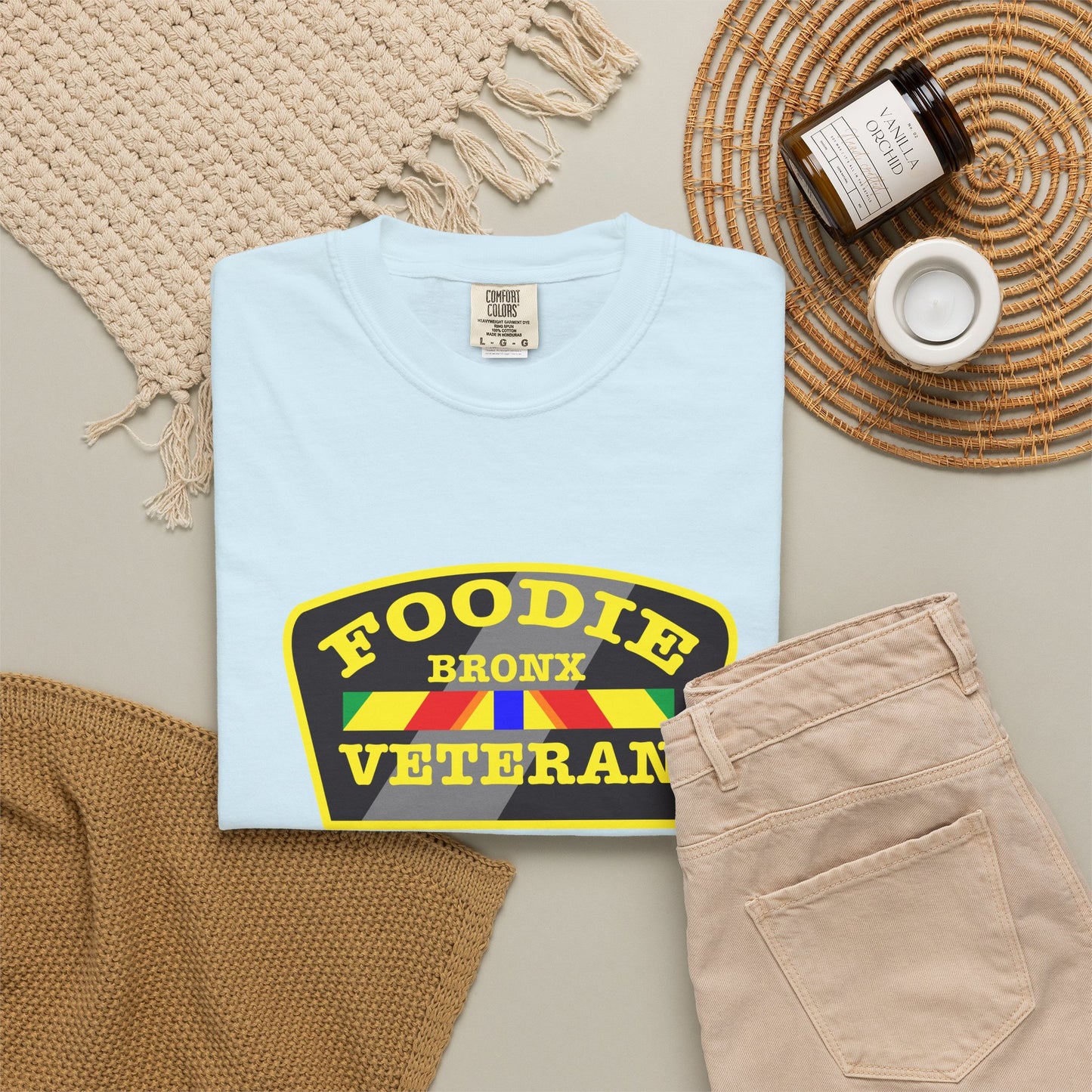 L.O.E.F Foodie Veteran Bronx Unisex Tee Shirt (Yellow)