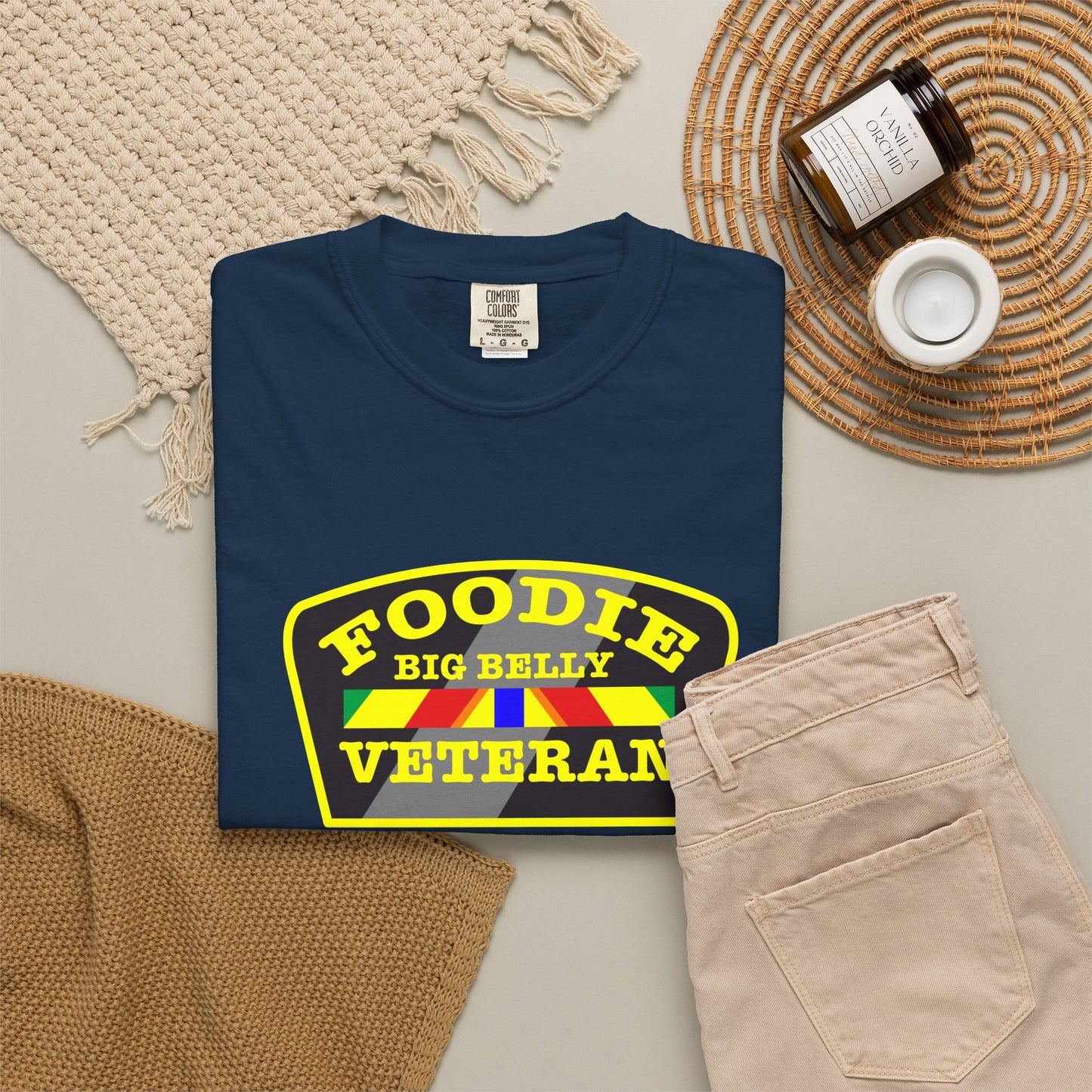 L.O.E.F Foodie Veteran Big Belly Unisex Tee Shirt