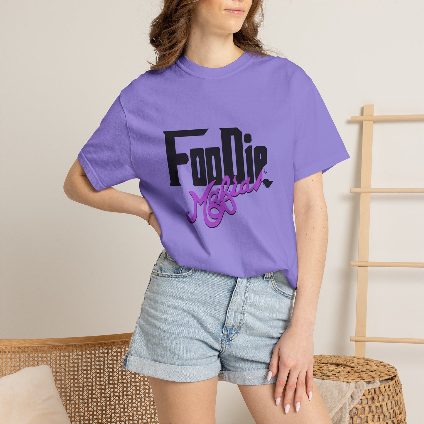L.O.E.F Foodie Mafia Unisex Tee shirt (Bright Purple)