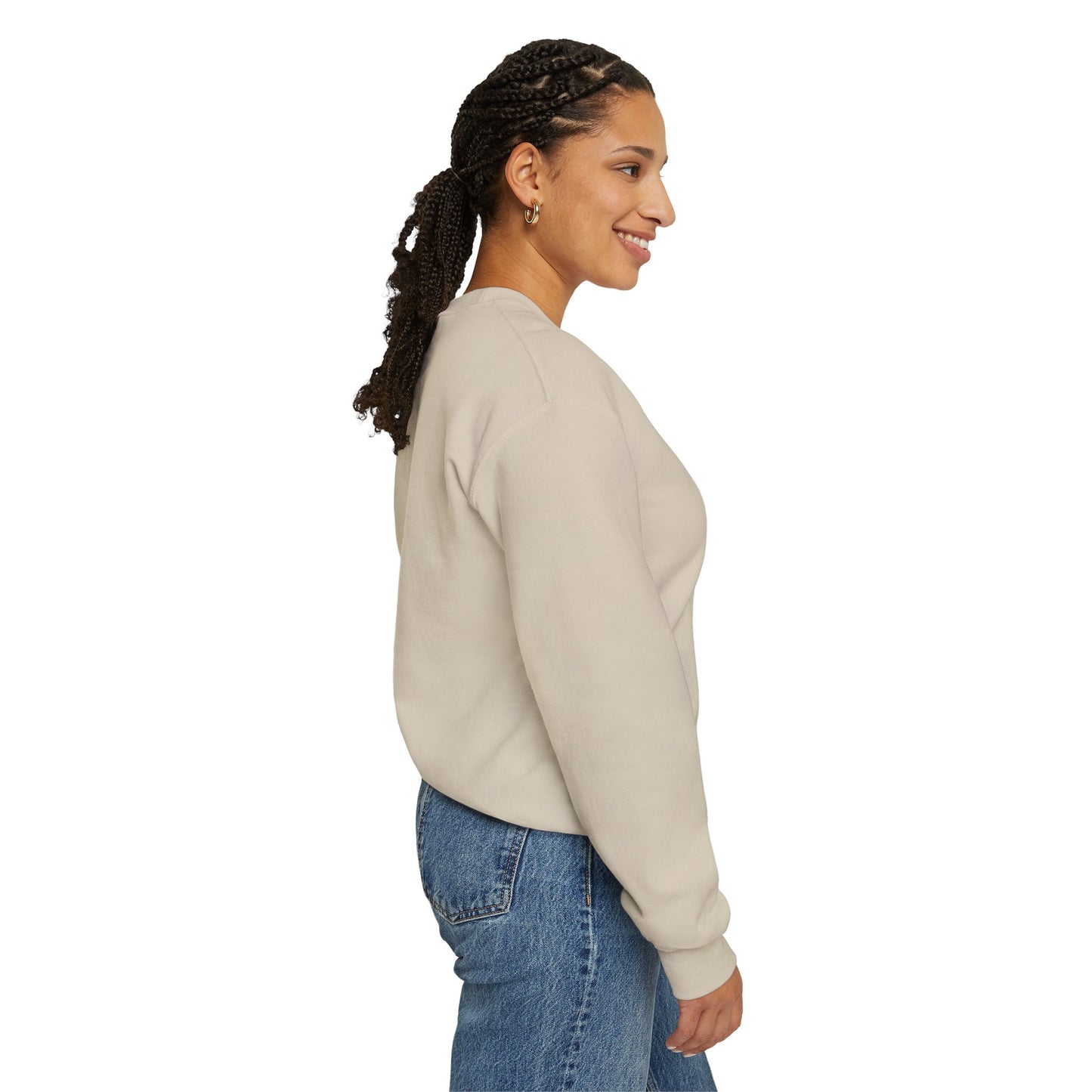 L.O.E.F White Foodie Mafia Unisex Sweatshirt (Apricot)