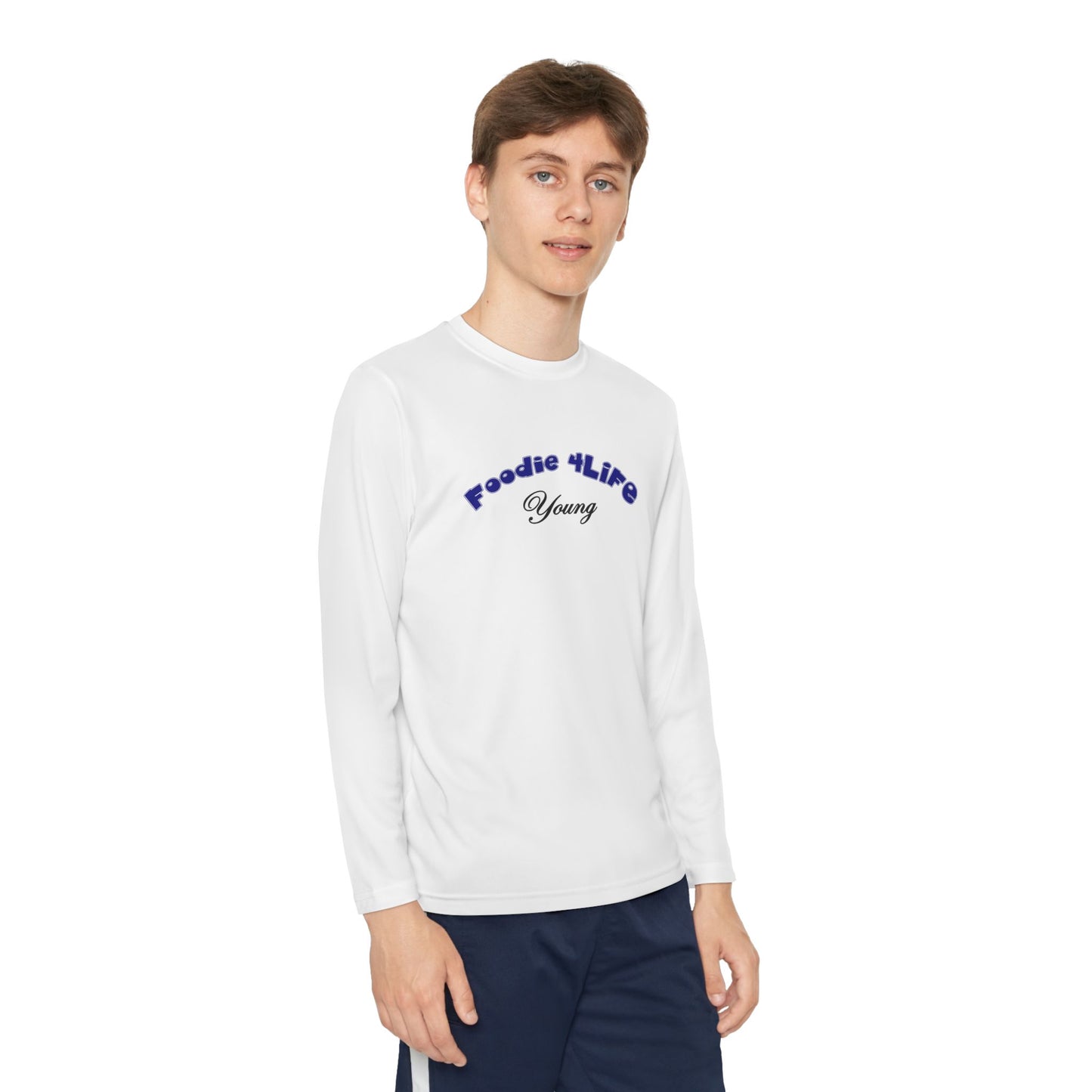 L.O.E.F Foodie 4Life Young Long Sleeve Tee  (Dark Blue)