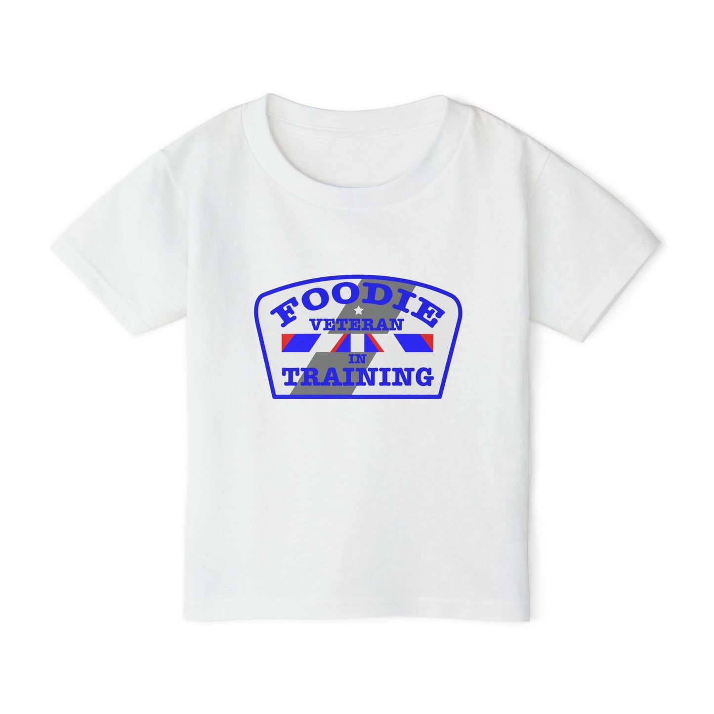 L.O.E.F Foodie Veteran In Training Toddler Tee Shirt (Blue)