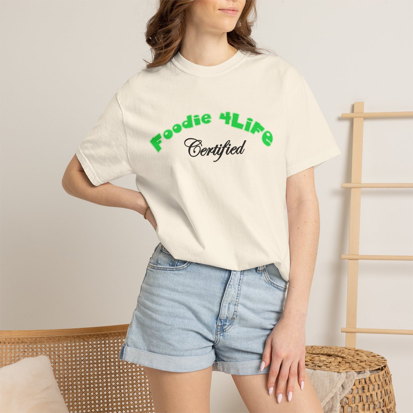 L.O.E.F Foodie 4Life Certified Unisex Tee Shirt (Machalite Green)
