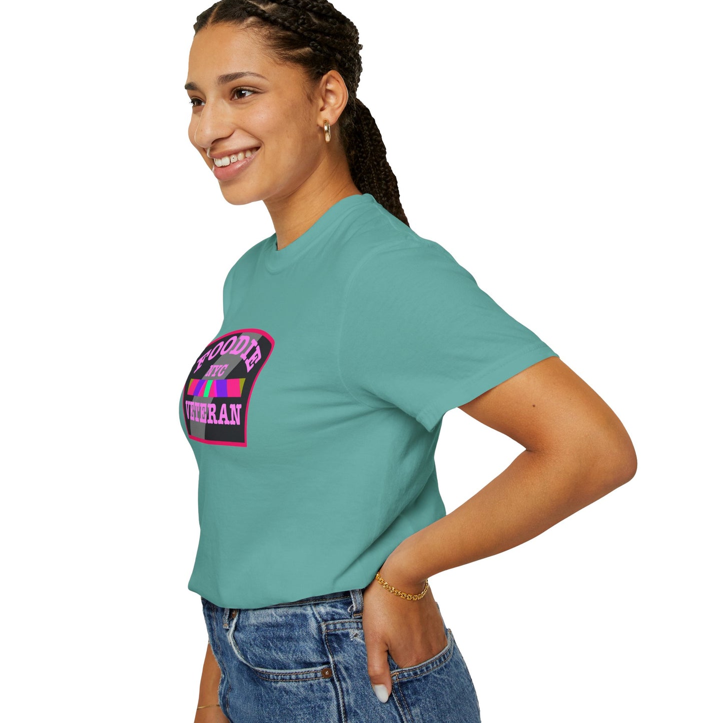 L.O.E.F Foodie Veteran NYC Unisex Tee Shirt (Pink)