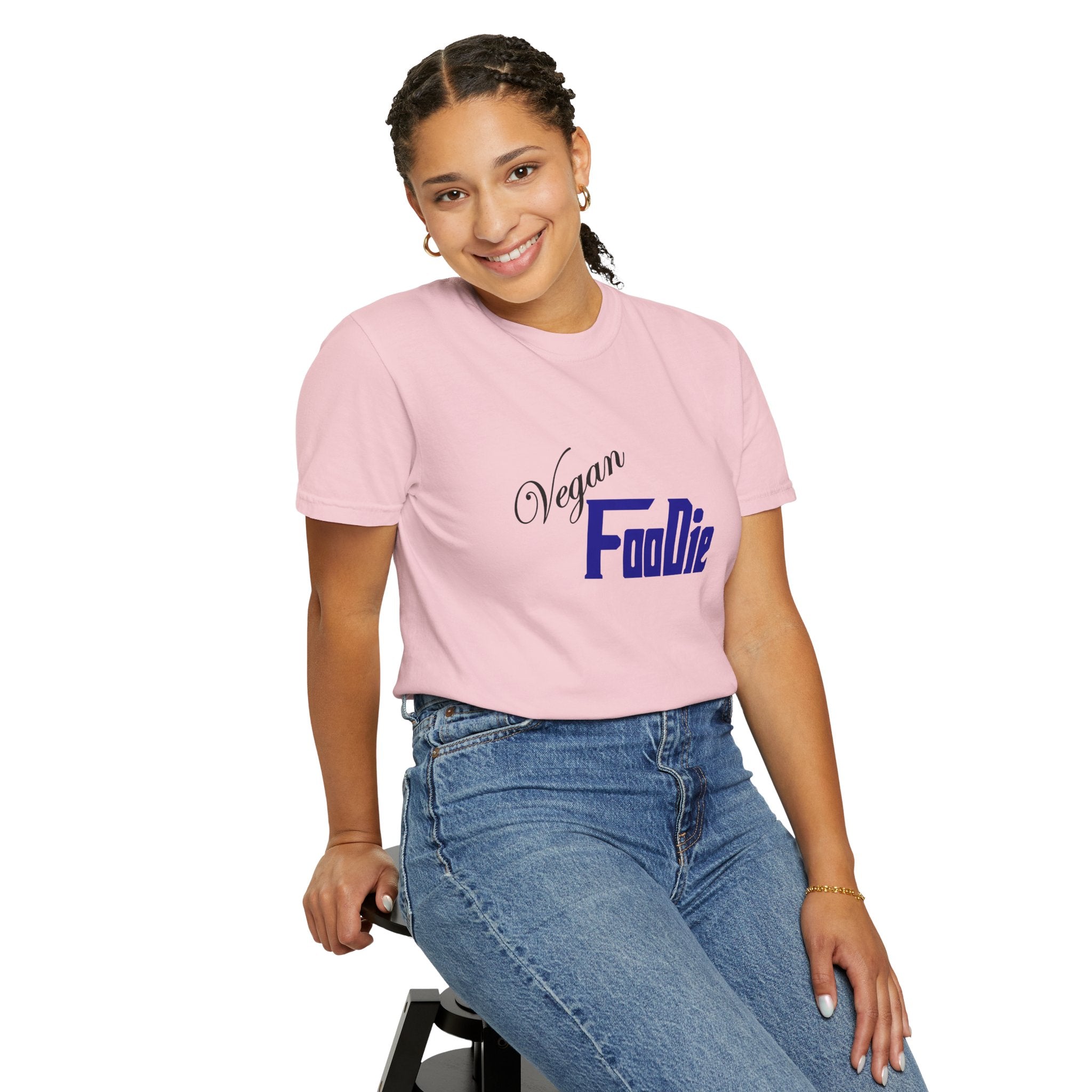 L.O.E.F Unisex Vegan Foodie Tee Shirt (Dark Blue)