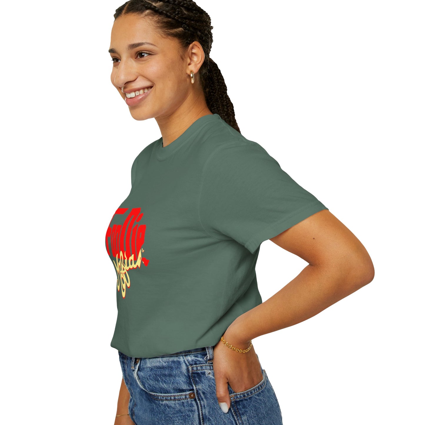 L.O.E.F Red Foodie Mafia Unisex Tee Shirt (Soft Yellow)