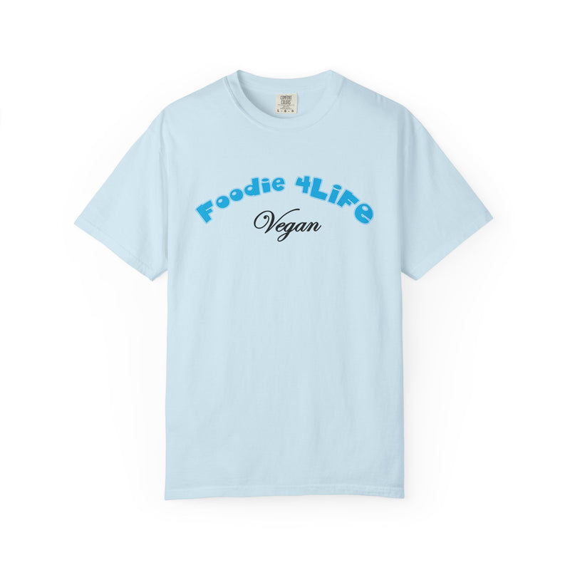 L.O.E.F Foodie 4Life Vegan Unisex Tee Shirt (Sky Blue)