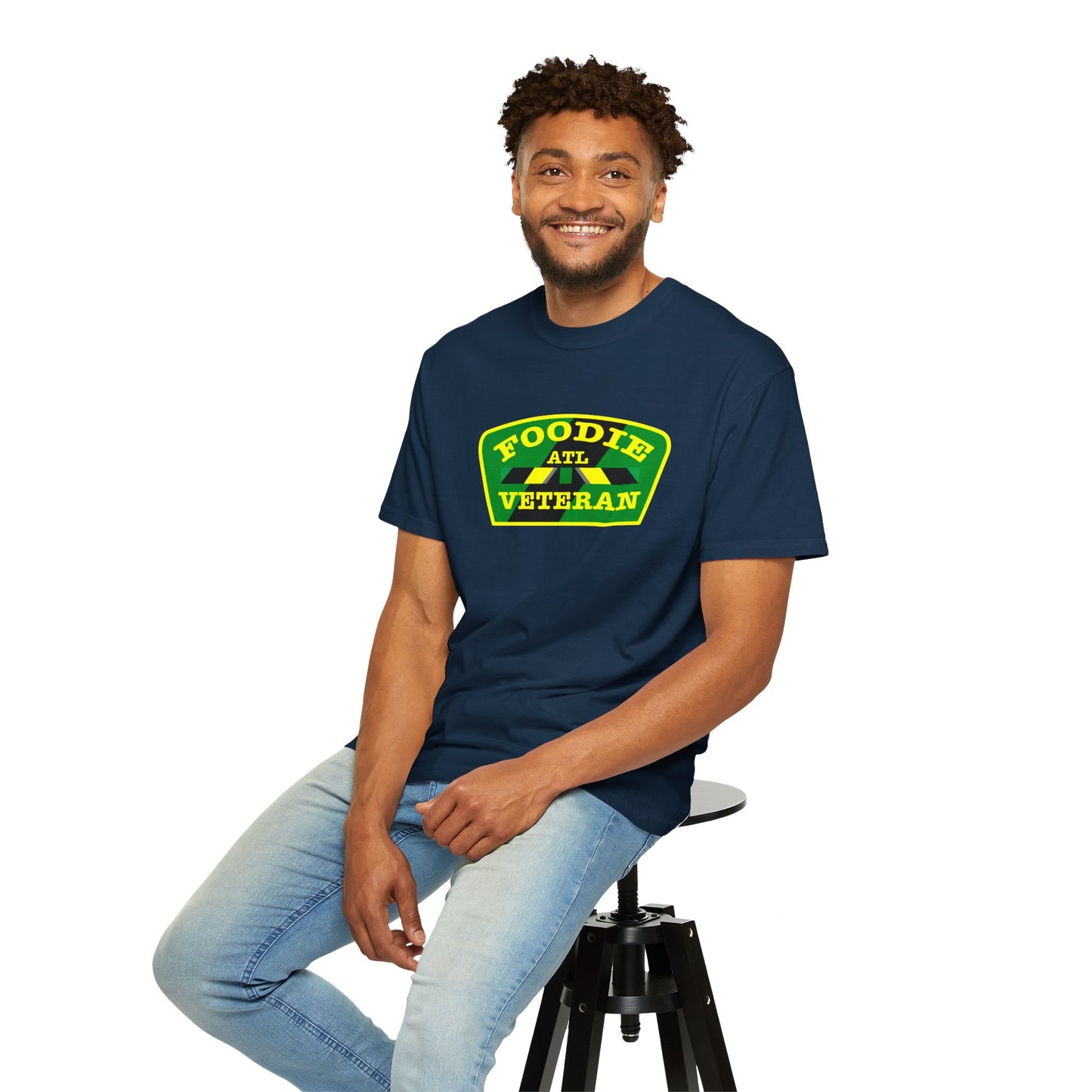 L.O.E.F Foodie Veteran ATL Unisex Tee Shirt (Yellow and Green)