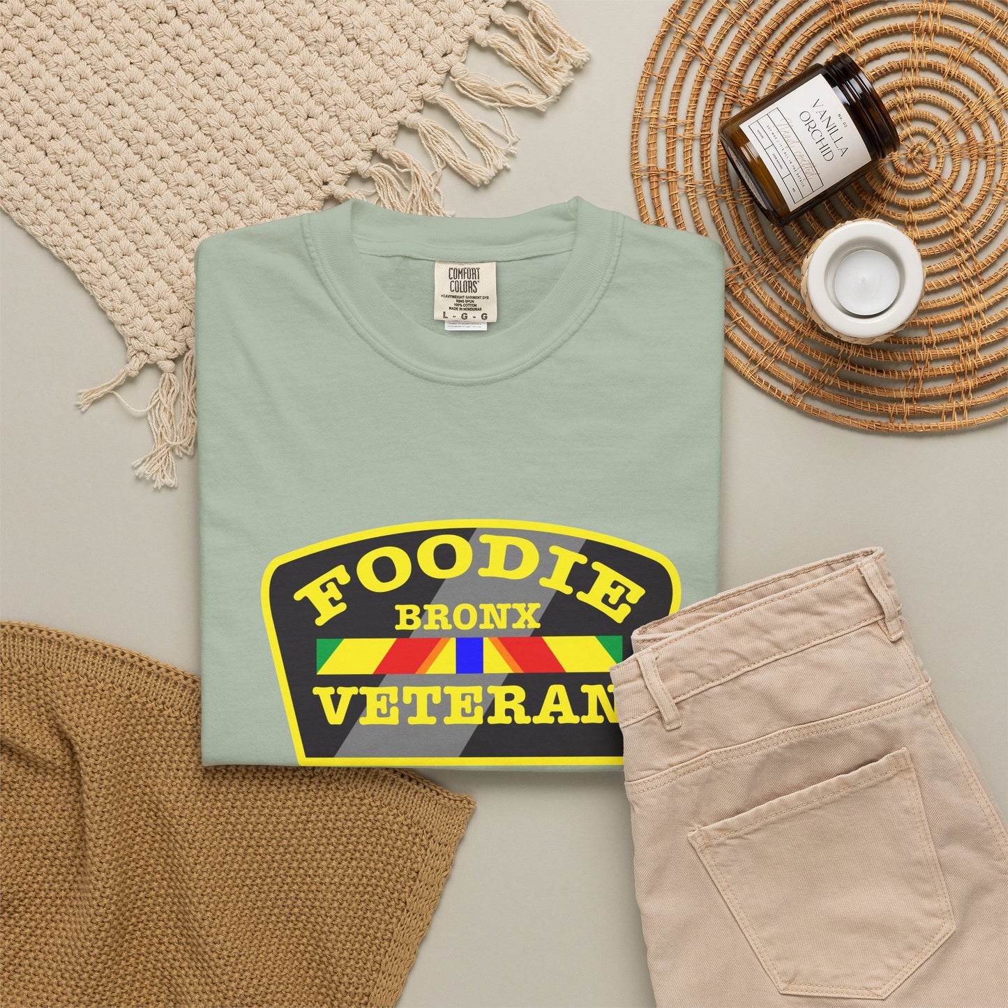 L.O.E.F Foodie Veteran Bronx Unisex Tee Shirt (Yellow)