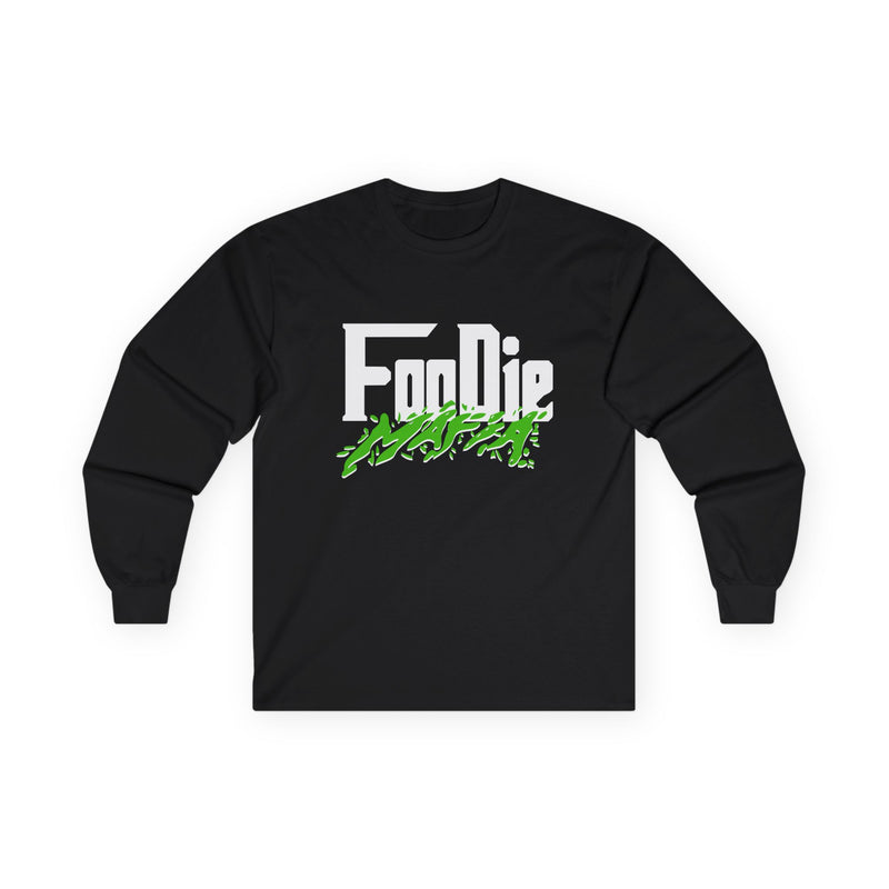 L.O.E.F White Foodie Mafia Unisex Long Sleeve Tee (Kelly Green)