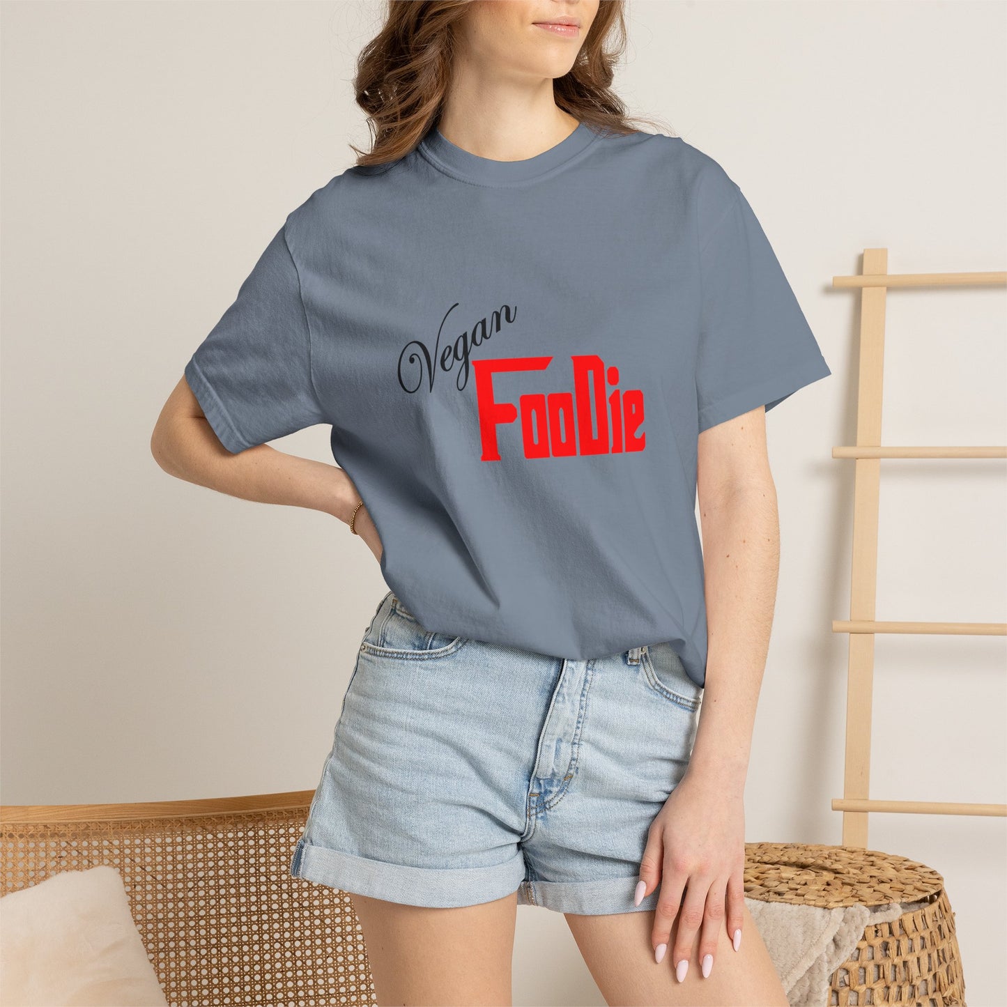 L.O.E.F Unisex Vegan Foodie Tee Shirt (Fiery Red)