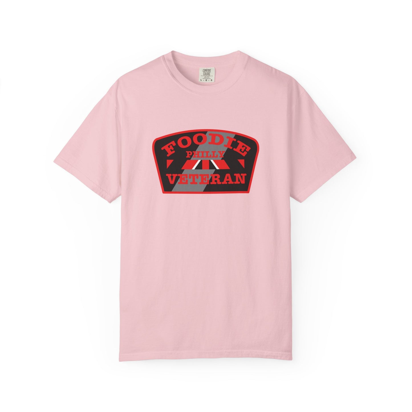 L.O.E.F Foodie Veteran PHILLY Unisex Tee Shirt (Red)