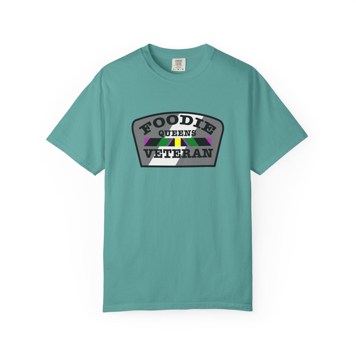 L.O.E.F Foodie Veteran Queens Unisex Tee Shirt (Gray)