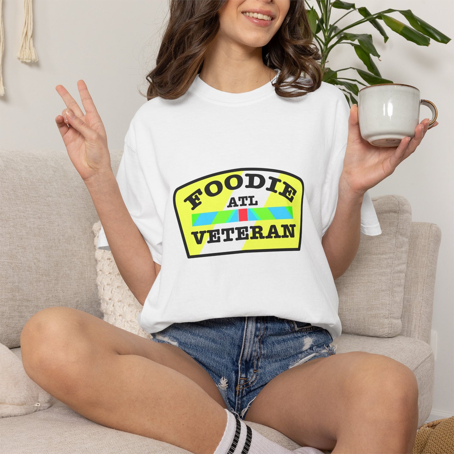 L.O.E.F Foodie Veteran ATL Unisex Tee Shirt (Yellow and Black)